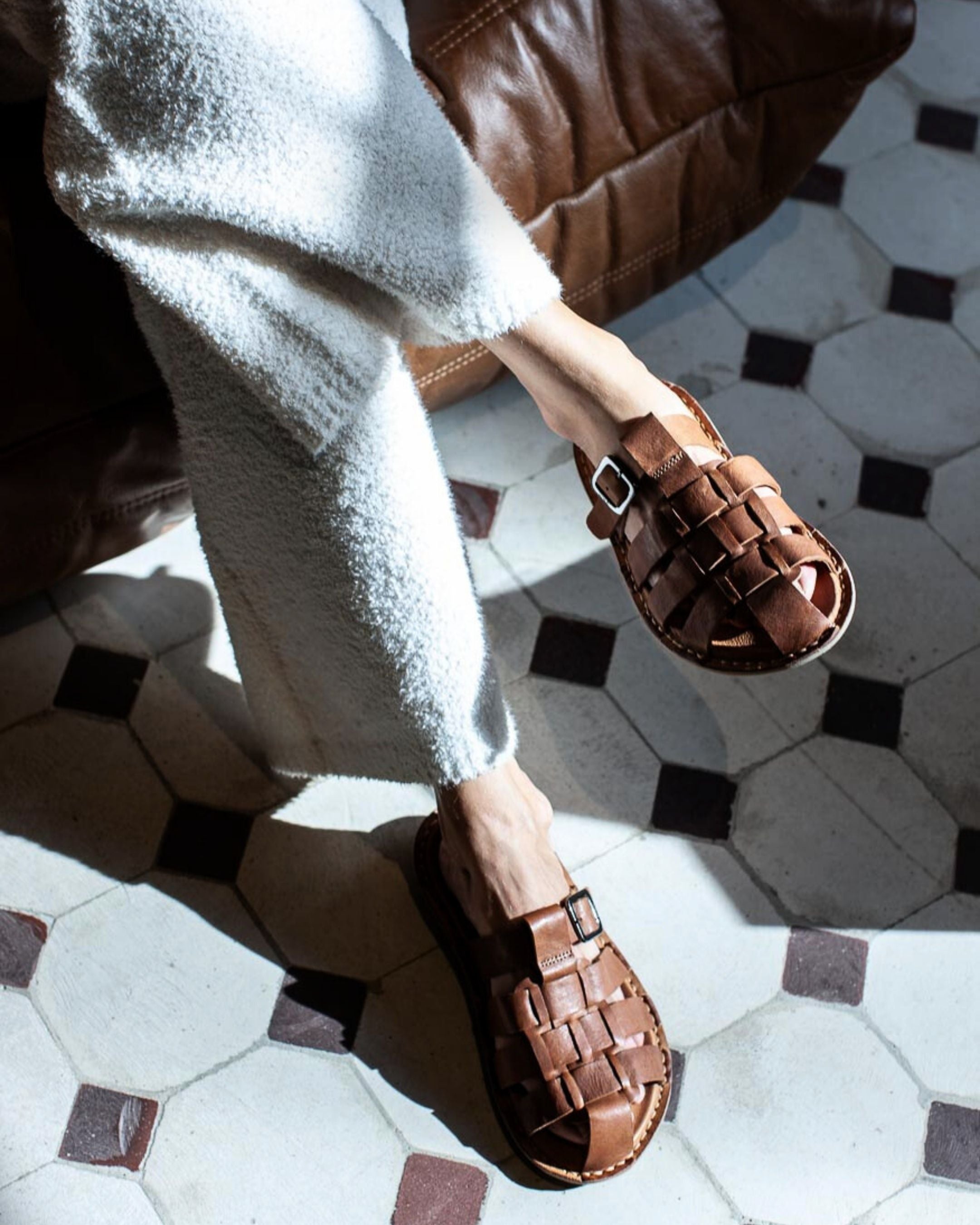 AMALFI Leather Cognac Brown