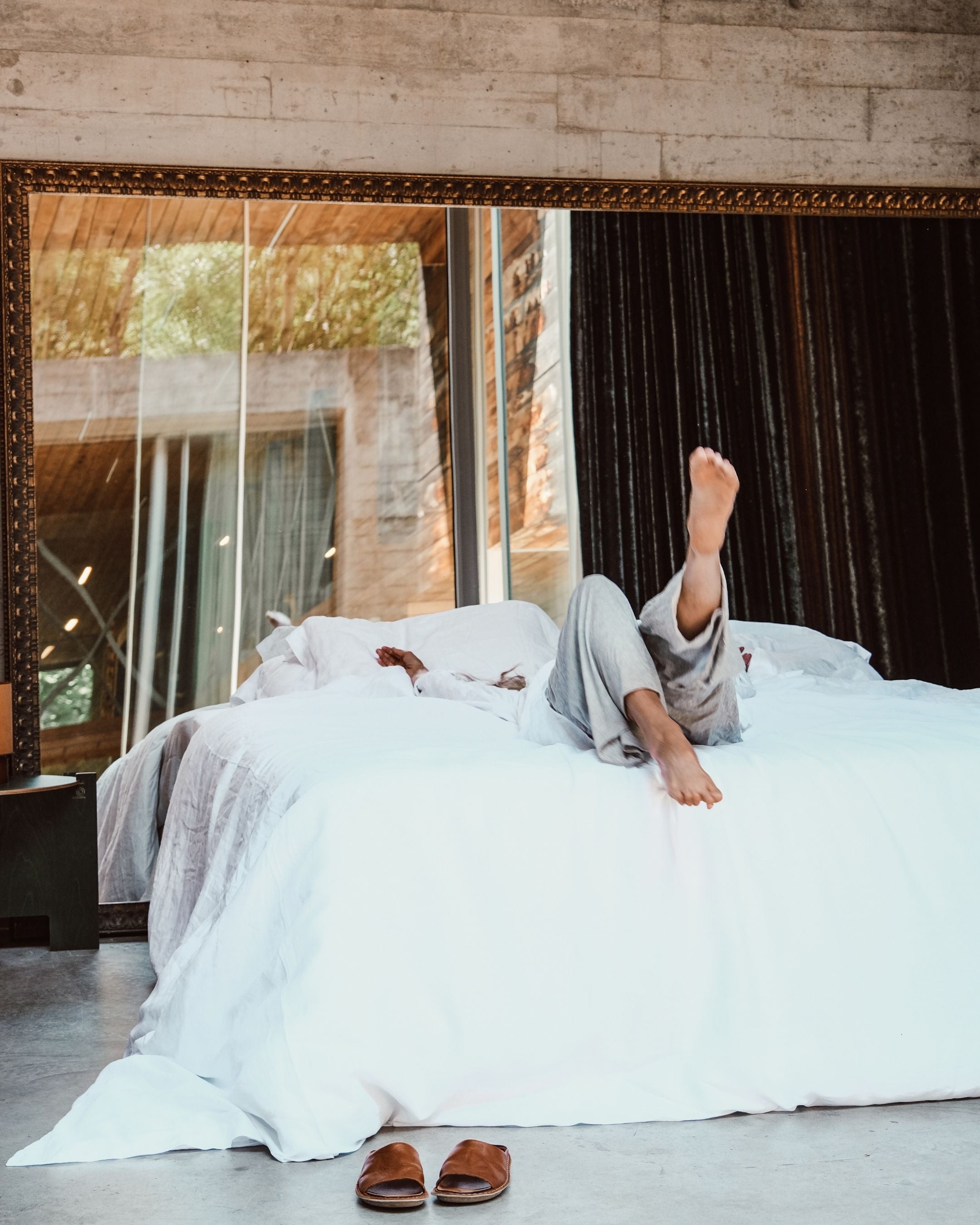 SAINT TROPEZ Leather Cognac Brown