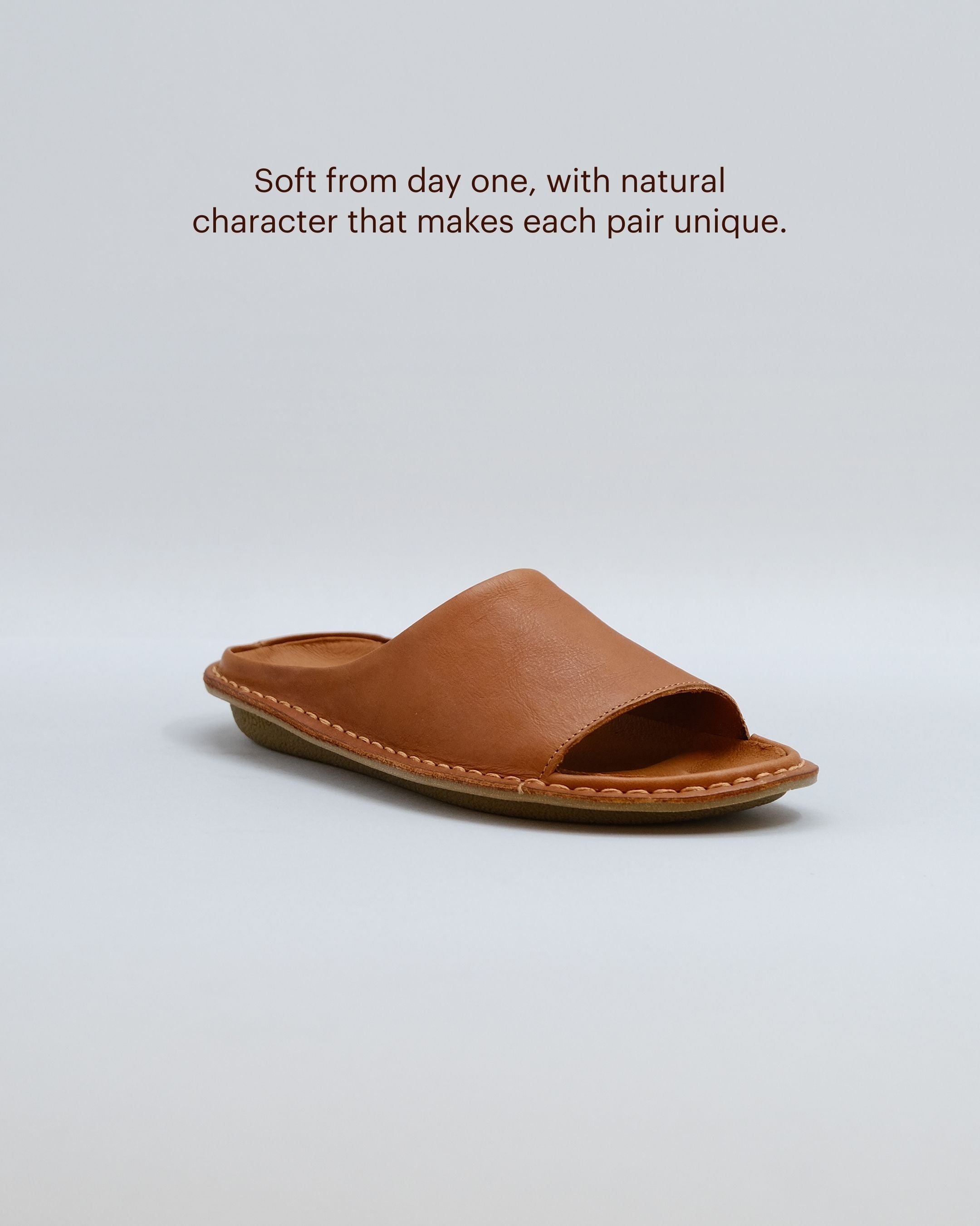 SAINT TROPEZ Leather Cognac Brown