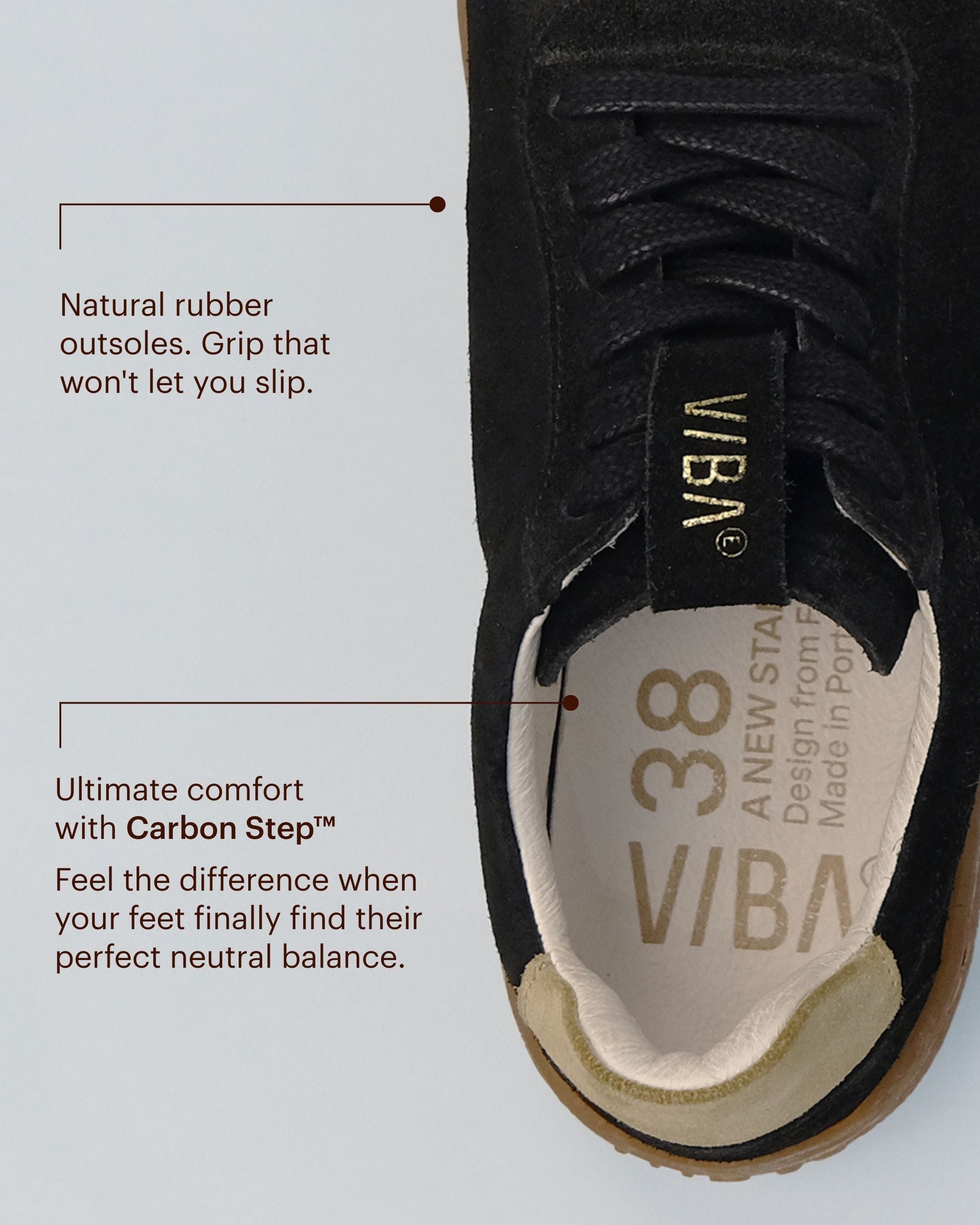 SYDNEY Bio Suede Black/Gum