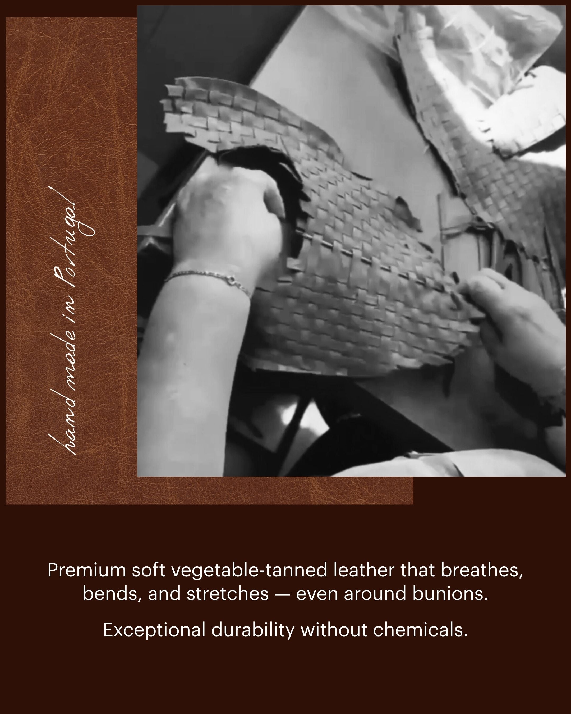 ROMA Woven Leather Cognac Brown