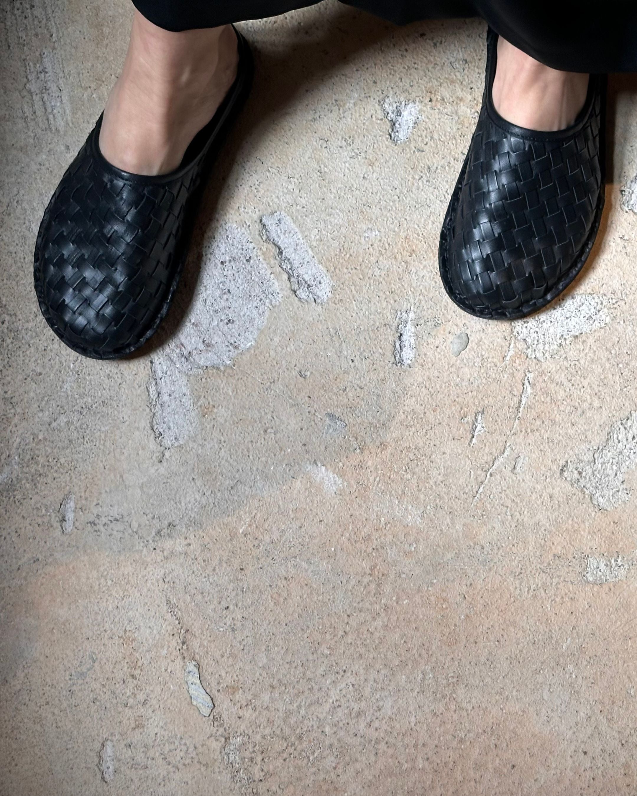 ROMA Woven Leather Preto Black