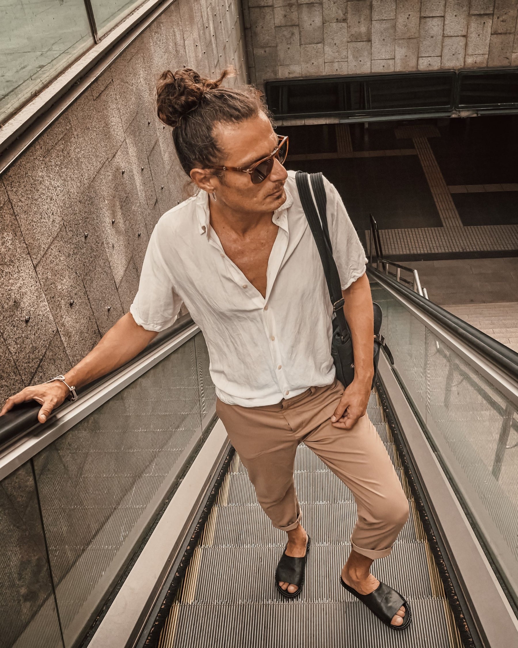 SAINT TROPEZ Leather Preto Black