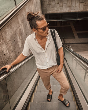 SAINT TROPEZ Leather Preto Black