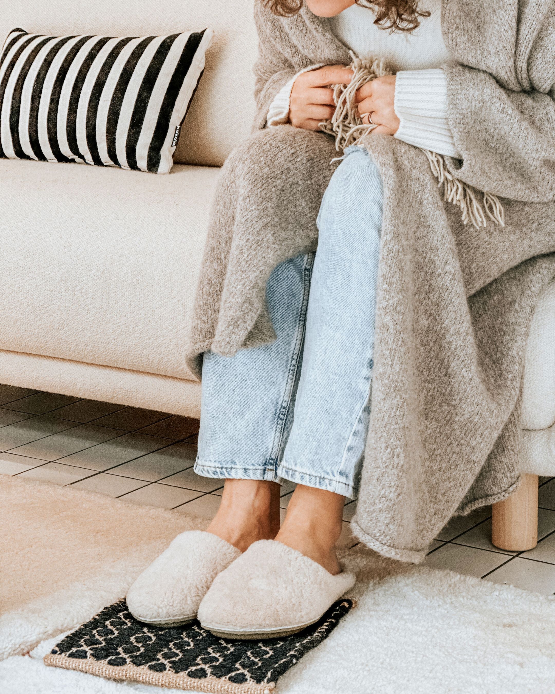 ROMA Shearling Natural White