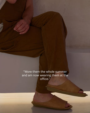 SAINT TROPEZ Leather Fawn Tan