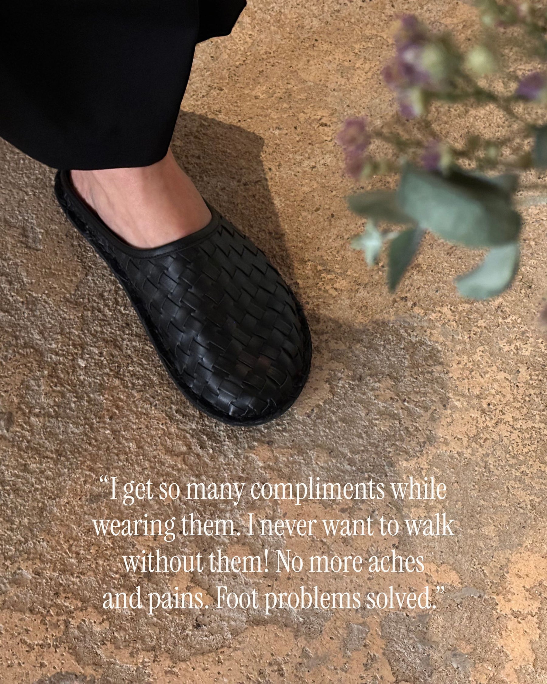 ROMA Woven Leather Preto Black