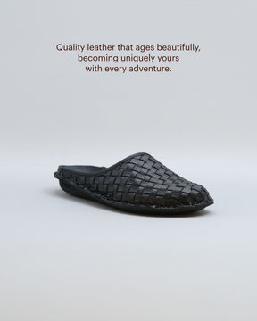ROMA Woven Leather Preto Black