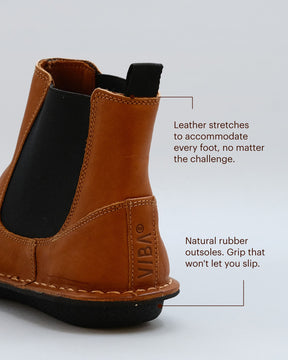 HELSINKI Leather Cognac Brown