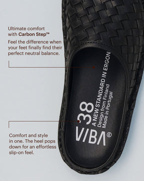 ROMA Woven Leather Preto Black