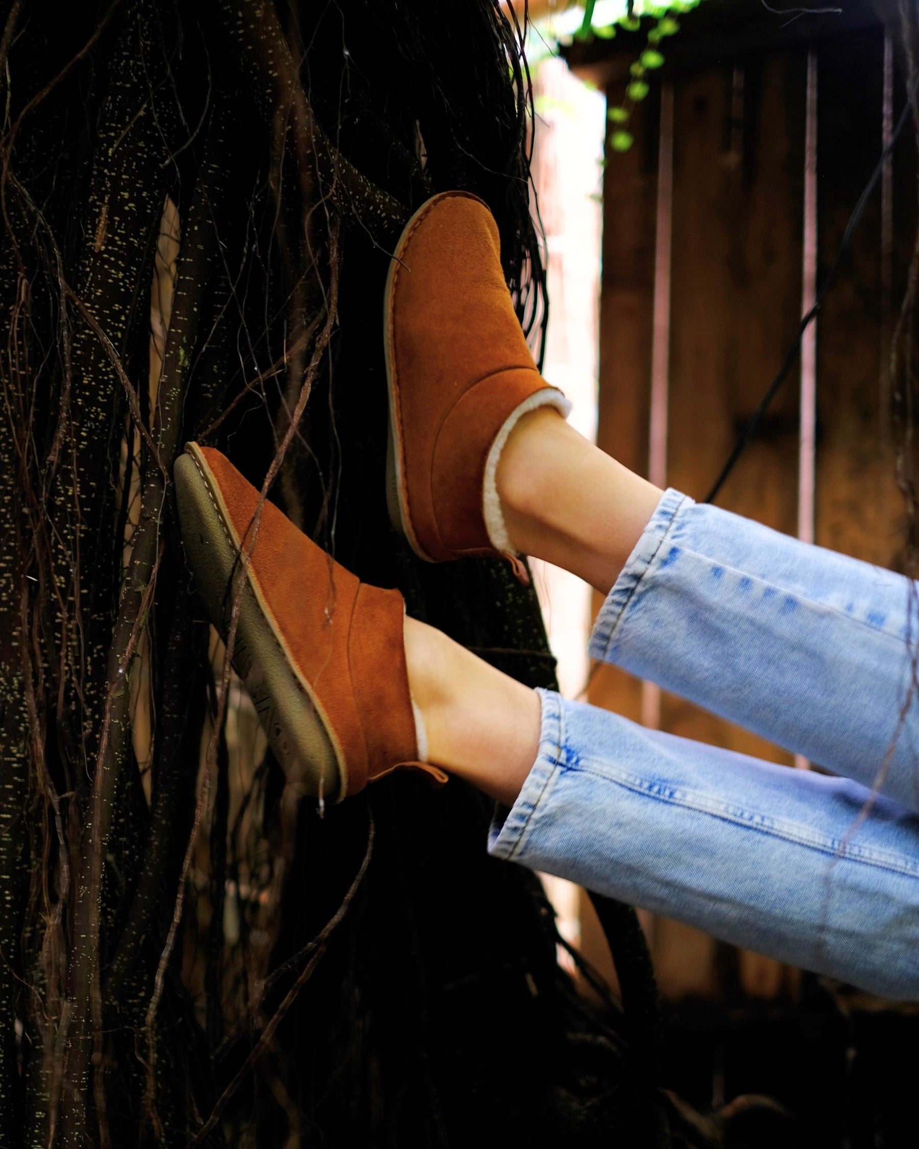 TE KUITI Shearling Chestnut Brown