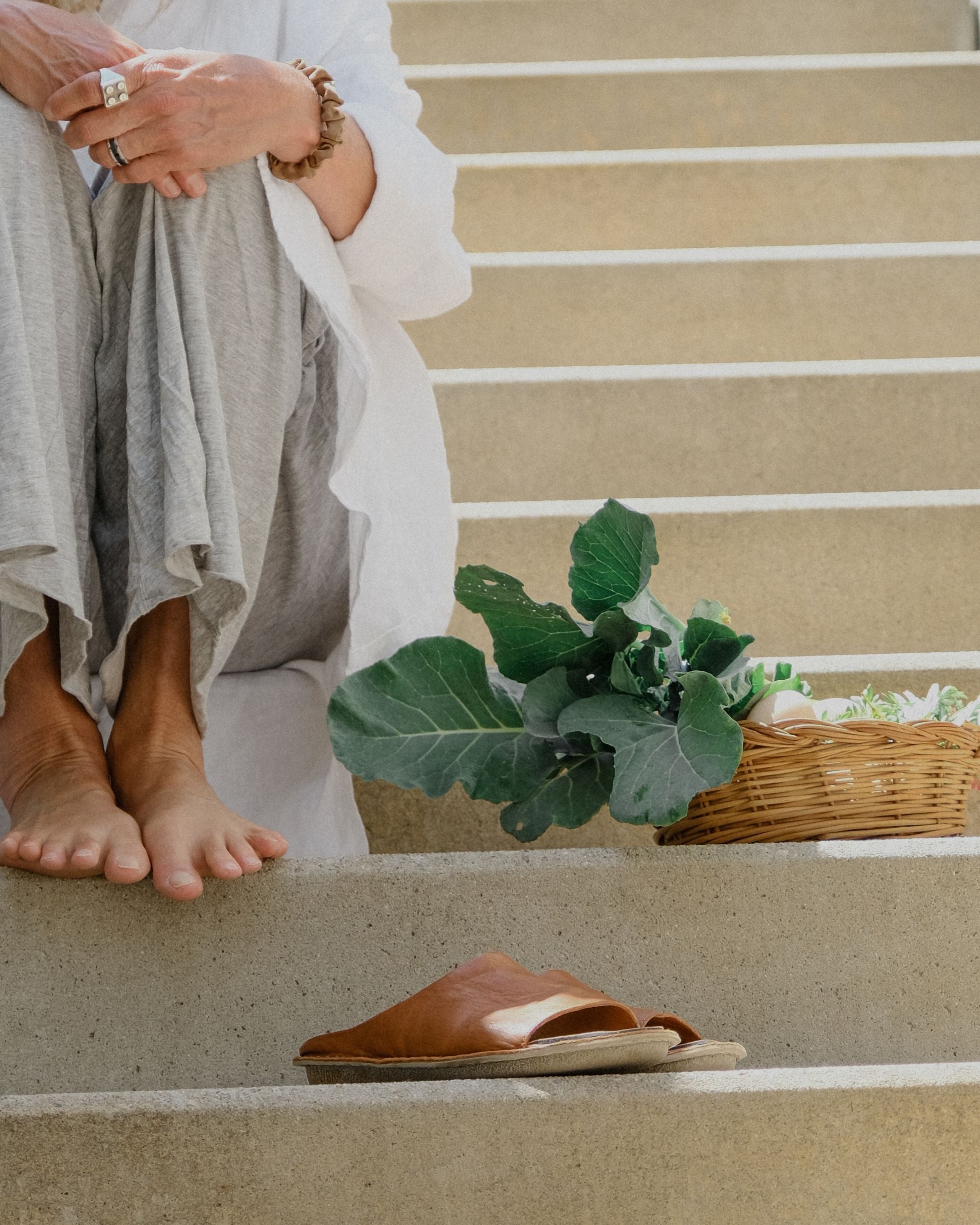 SAINT TROPEZ Leather Cognac Brown