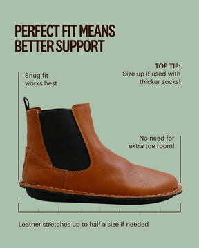 HELSINKI Leather Cognac Brown