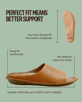 SAINT TROPEZ Leather Fawn Tan